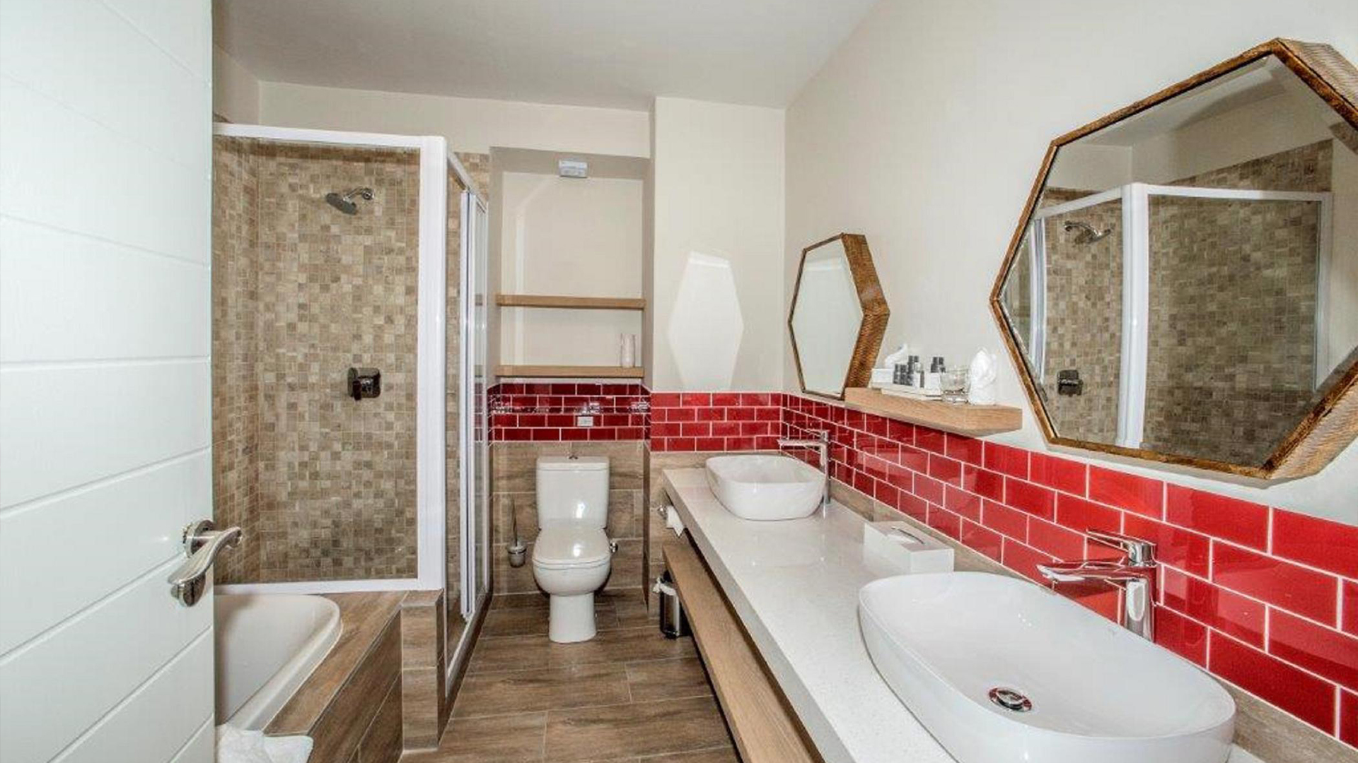 Red Room Bathroom